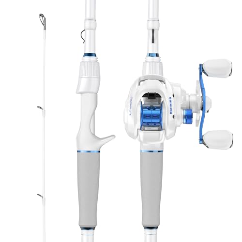 KastKing Centron Lite Baitcasting Combo 7'0" MH White