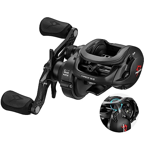 Piscifun Carbon XCS Baitcaster Reel, Smooth Casting, Carbon Black