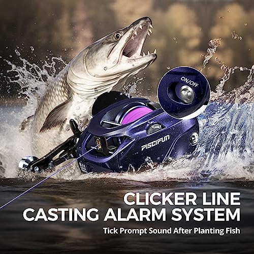 Piscifun Alijoz 400 Baitcaster Fishing Reel - Blue-Violet