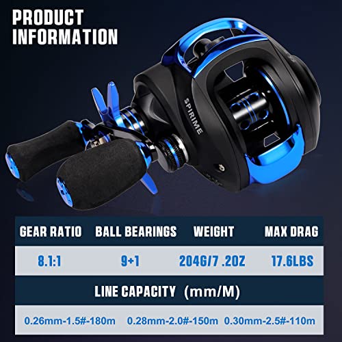 Sougayilang Baitcasting Reel with High-Speed Gear Ratio
