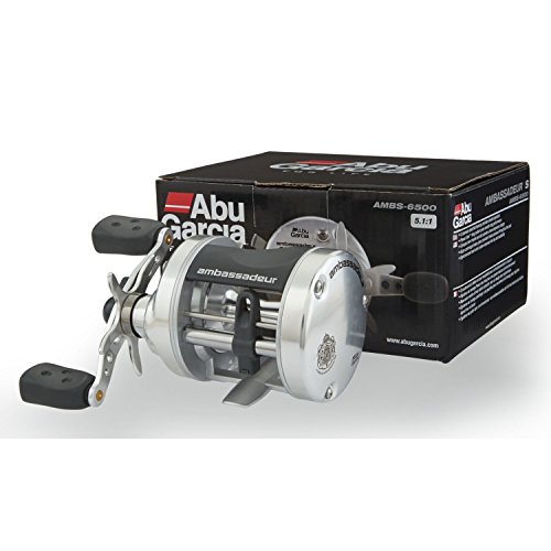 Abu Garcia Ambassadeur S 6500 Reel, 1 Stainless Steel Ball Bearings, Synthetic Drag, Black
