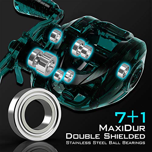 KastKing Crixus Baitcasting Reels, Sea Spray, 6.5:1 Gear Ratio - Right Handed