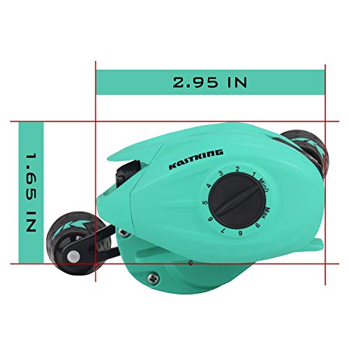 KastKing Crixus Baitcasting Reels, Sea Spray, 6.5:1 Gear Ratio - Right Handed