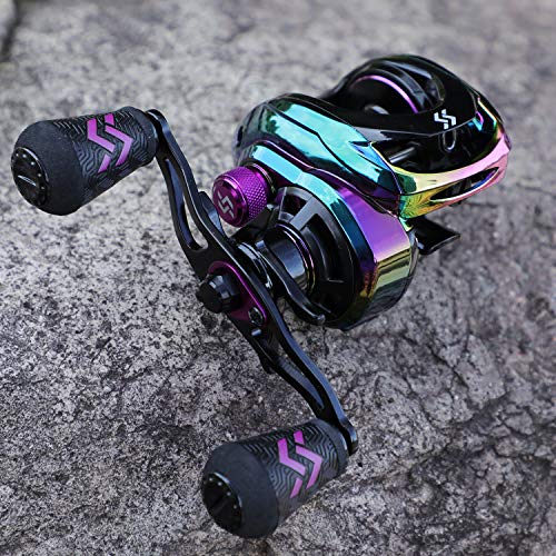 Sougayilang Colorful Baitcasting Reel, 8.0：1 Gear Ratio