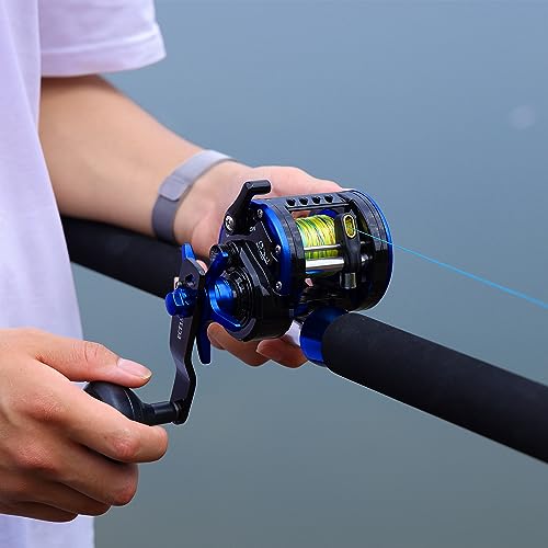 Burning Shark Round Baitcasting Reel for Saltwater Fishing