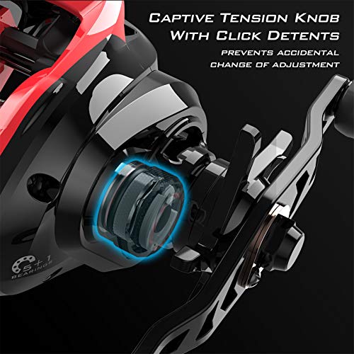 KastKing Royale Legend GT Baitcasting Reel, 5+1 Bearings