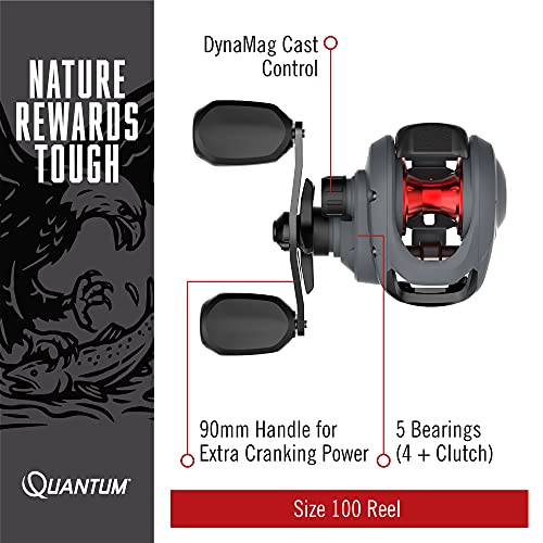 Quantum Invade Baitcast Reel, Size 100, Right-Hand Retrieve