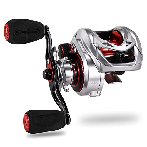 Sougayilang Lightweight Graphite Baitcasting Fishing Reel, 8.0:1 Gear