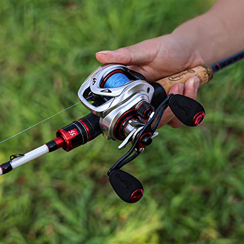 Sougayilang Lightweight Graphite Baitcasting Fishing Reel, 8.0:1 Gear