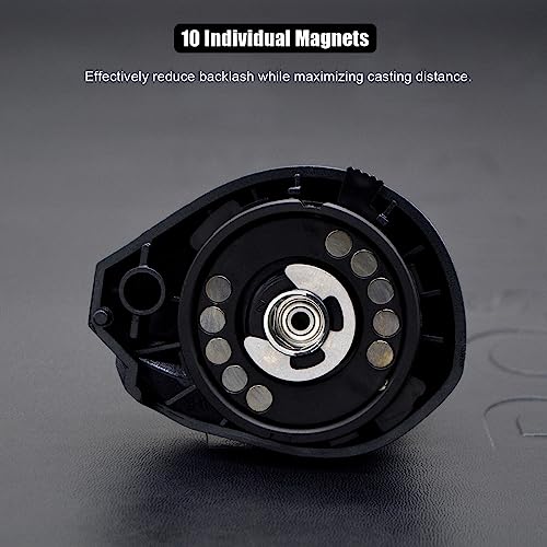 CAMEKOON Bahamut 400 Baitcaster Reels, Large Capacity, 10+1 Stainless Steel, 35 LBs Drag