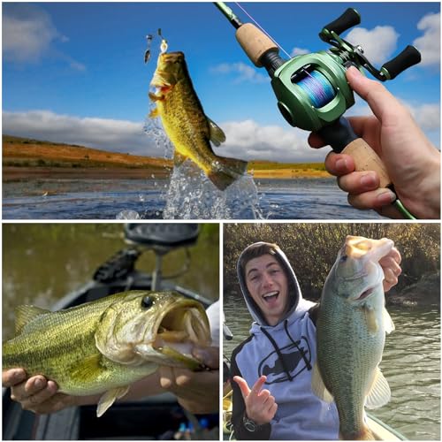 Sougayilang Green Baitcasting Reel- 9+1BB, Magnetic Braking