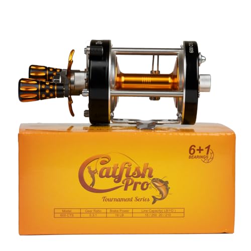 Catfish Pro Tournament Baitcasting Reel - Powerful for Big Fish