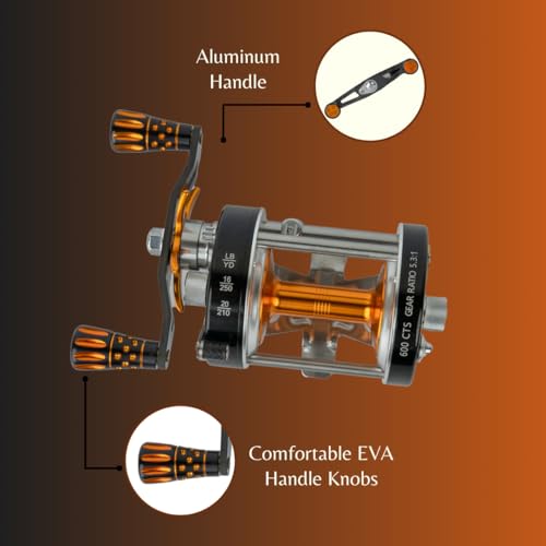 Catfish Pro Tournament Baitcasting Reel - Powerful for Big Fish