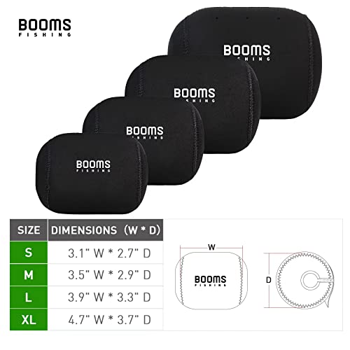 Booms Fishing RC1 Neoprene Reel Cover for Large Baitcasting Reels