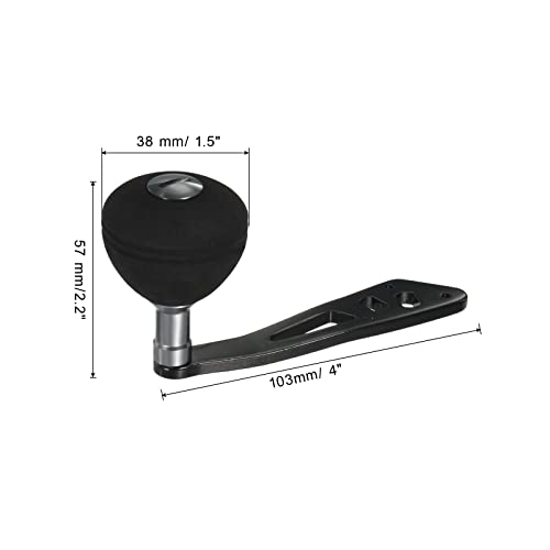 Black Metal Baitcasting Reel Handle with EVA Knob