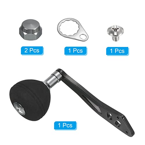 Black Metal Baitcasting Reel Handle with EVA Knob