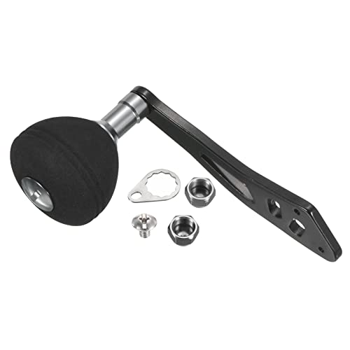 Black Metal Baitcasting Reel Handle with EVA Knob