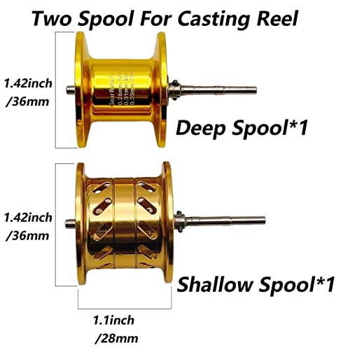 HEWEIU Ultralight Baitcasting Reel with Two Spools - Bass, Catfish, Grouper, Salmon