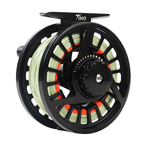Maxcatch Tino Fly Reel with Line Combo, Black