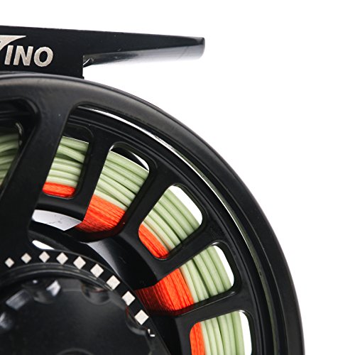 Maxcatch Tino Fly Reel with Line Combo, Black