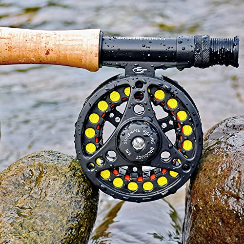 SF Large Arbor Fly Reel 5/6wt Combo Black/Yellow