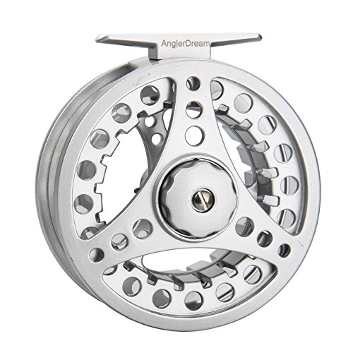 Silver/Black Aluminum Alloy Fly Fishing Reel