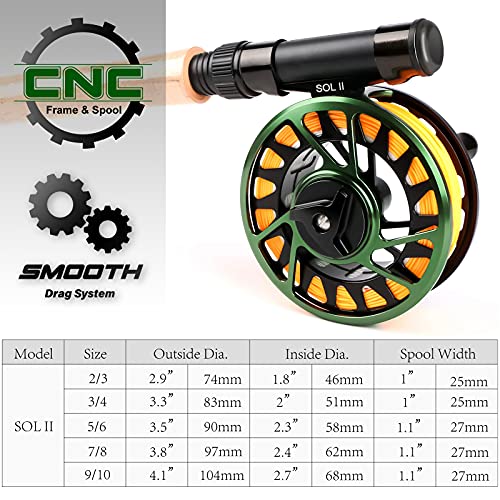 SOL II WT 2/3 CNC Aluminum Fly Reel