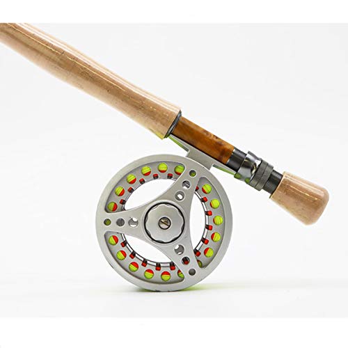 Silver/Black Aluminum Alloy Fly Fishing Reel