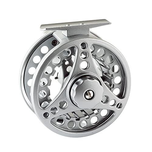 Silver/Black Aluminum Alloy Fly Fishing Reel
