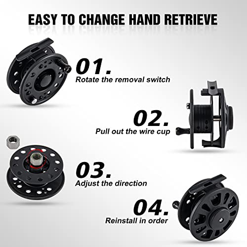 Goture Die Casting Fly Reel for Bass and Trout