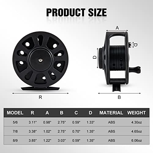 Goture Die Casting Fly Reel for Bass and Trout