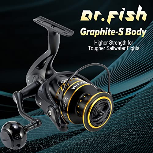 Dr.Fish Poseidon Surf Fishing Spinning Reel 25LB Drag