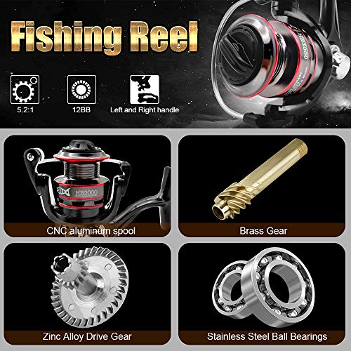 Ultralight Spinning Fishing Reel, 5.2:1 Gear Ratio