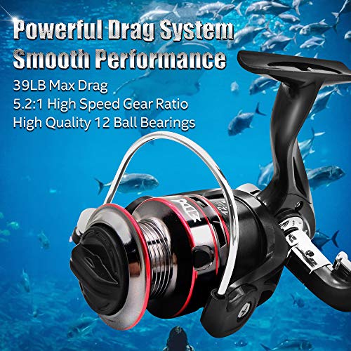 Ultralight Spinning Fishing Reel, 5.2:1 Gear Ratio
