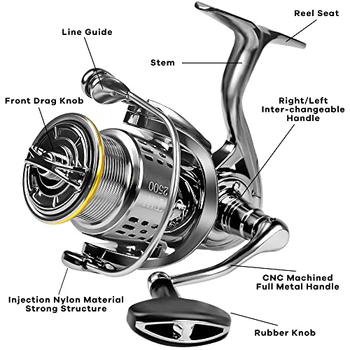 Fishdrops Saltwater Spinning Reel, 12+1BB, Lightweight, Powerful