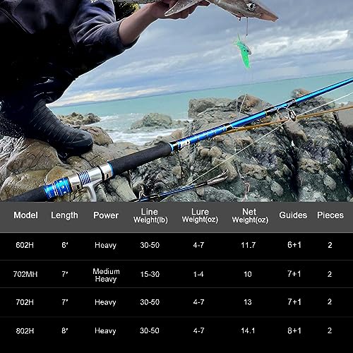 Fiblink Saltwater Spinning Fishing Rod