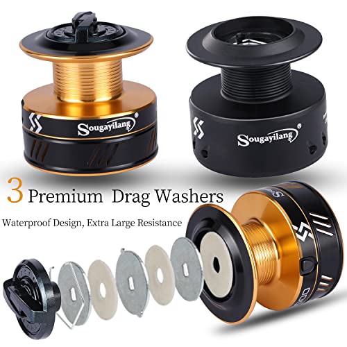 Sougayilang Carp Fishing Reel Stainless Steel BB Spinning