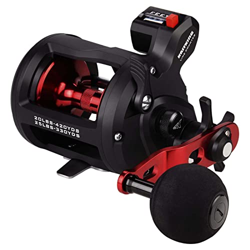 KastKing Line Counter Trolling Reel, Round Baitcasting, 20RH
