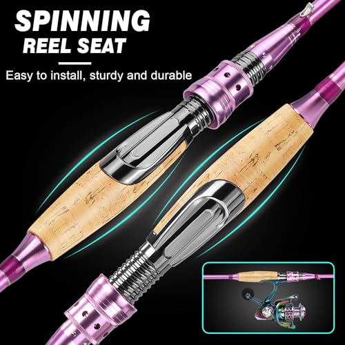 Sougayilang Carbon Fiber Fishing Rod and Colorful Reel