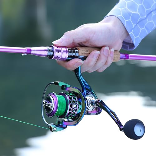 Sougayilang Carbon Fiber Fishing Rod and Colorful Reel