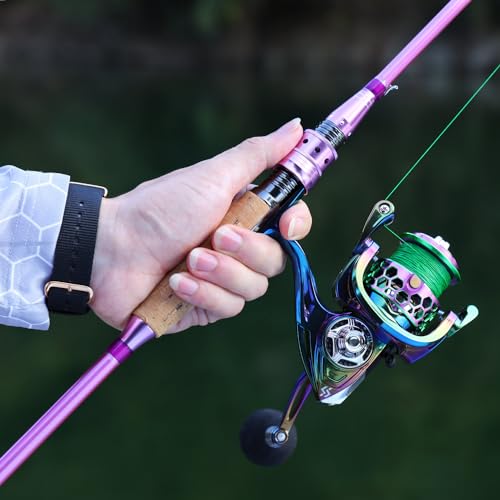 Sougayilang Carbon Fiber Fishing Rod and Colorful Reel