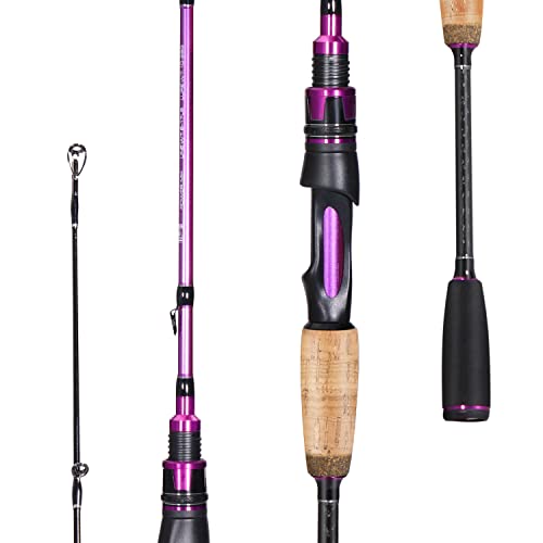 Sougayilang 2PC Spinning Fishing Rod - Purple