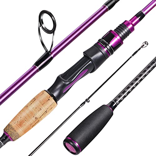 Sougayilang 2PC Spinning Fishing Rod - Purple