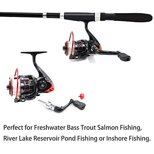 2.1m/6.89ft 2PC Collapsible Rods Spinning Reels Lures Bag