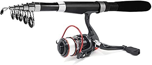 2.1m/6.89ft 2PC Collapsible Rods Spinning Reels Lures Bag