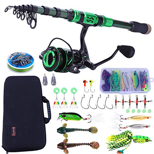 Sougayilang Telescopic Fishing Rod and Reel Combo Kit