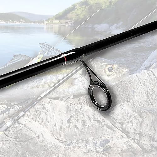 Fiblink 4 Pieces Portable Carbon Spinning Fishing Rod