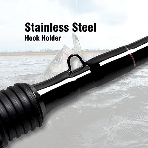 Fiblink 4 Pieces Portable Carbon Spinning Fishing Rod