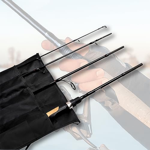 Fiblink 4 Pieces Portable Carbon Spinning Fishing Rod