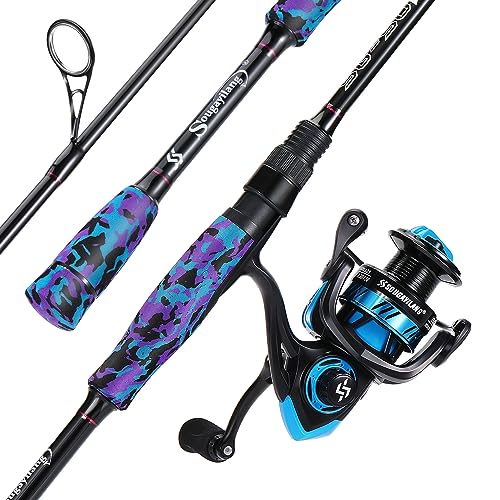 Sougayilang Stainless Steel Bass Fishing Rod and Reel Combo